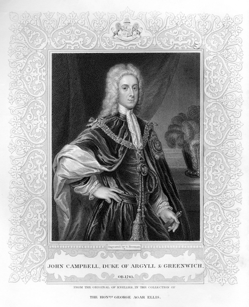 Retrato de John Campbell, Duque de Argyll e Greenwich (foto) de English School