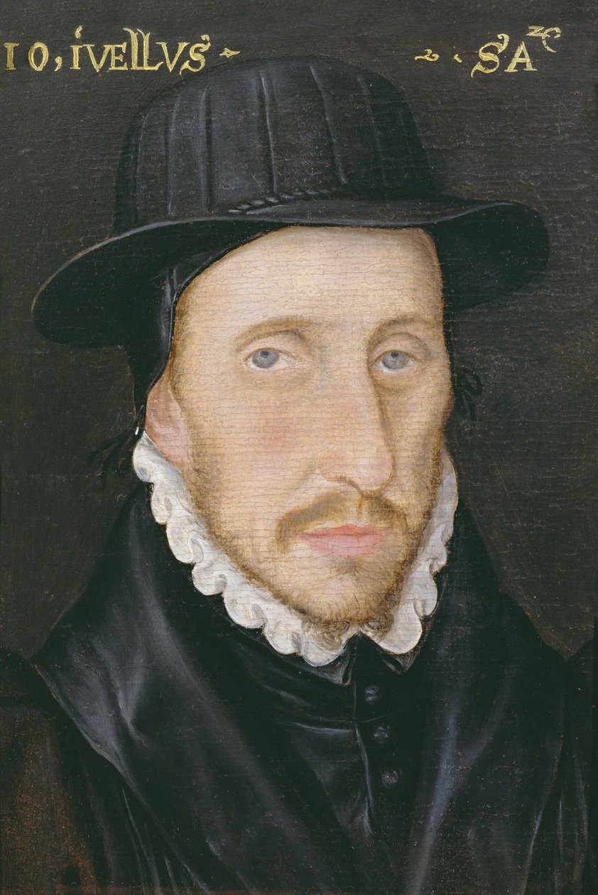 Retrato de John Jewell (1522-71) Companheiro do Corpus Christi College, Oxford e Bispo de Salisbury de English School