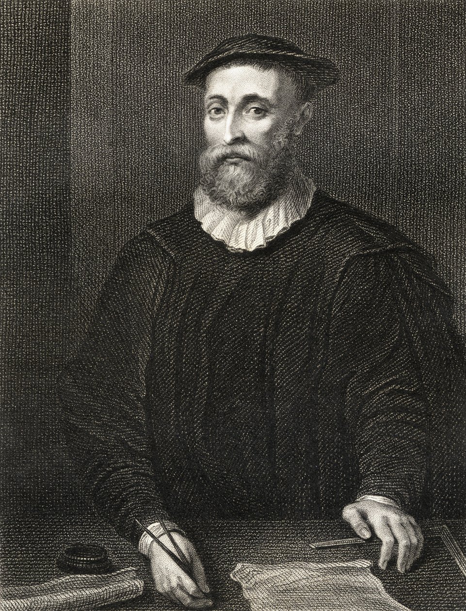 Retrato de John Knox (c.1514-72), de &39;British Retratos Lodge&39;, 1823 de English School