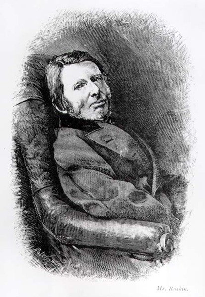 Retrato de John Ruskin (1819-1900) de English School