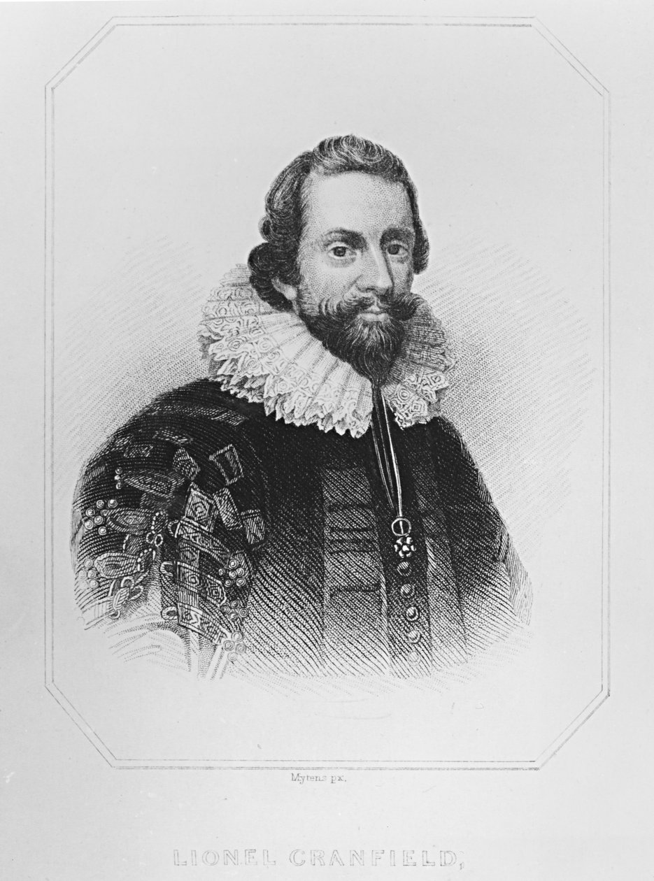 Retrato de Lionel Cranfield (1575-1645) de &39;British Retratos Lodge&39;, 1823 de English School
