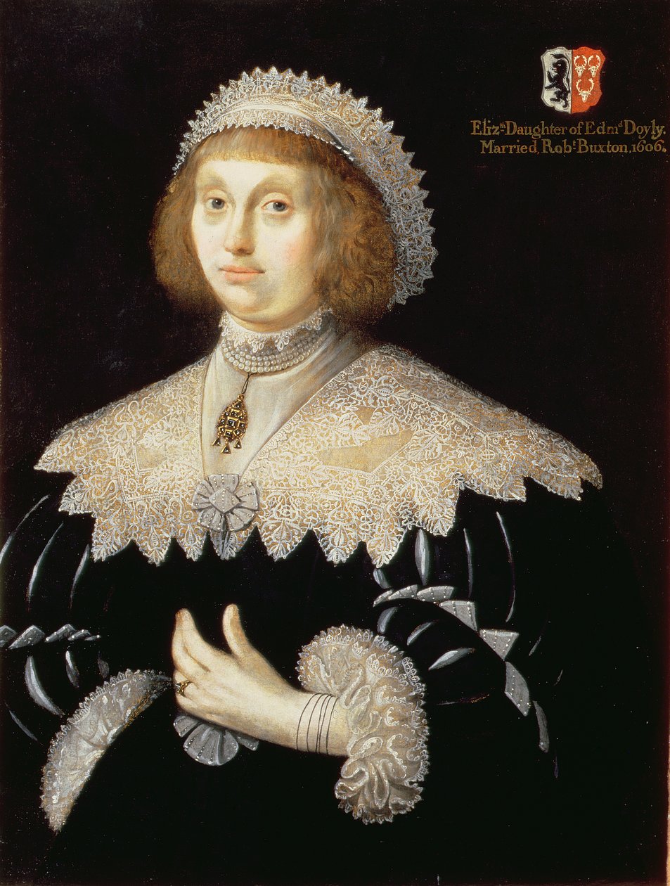 Retrato de Margaret Conyers (Sra. John Buxton de Tibenham) c.1640 de English School
