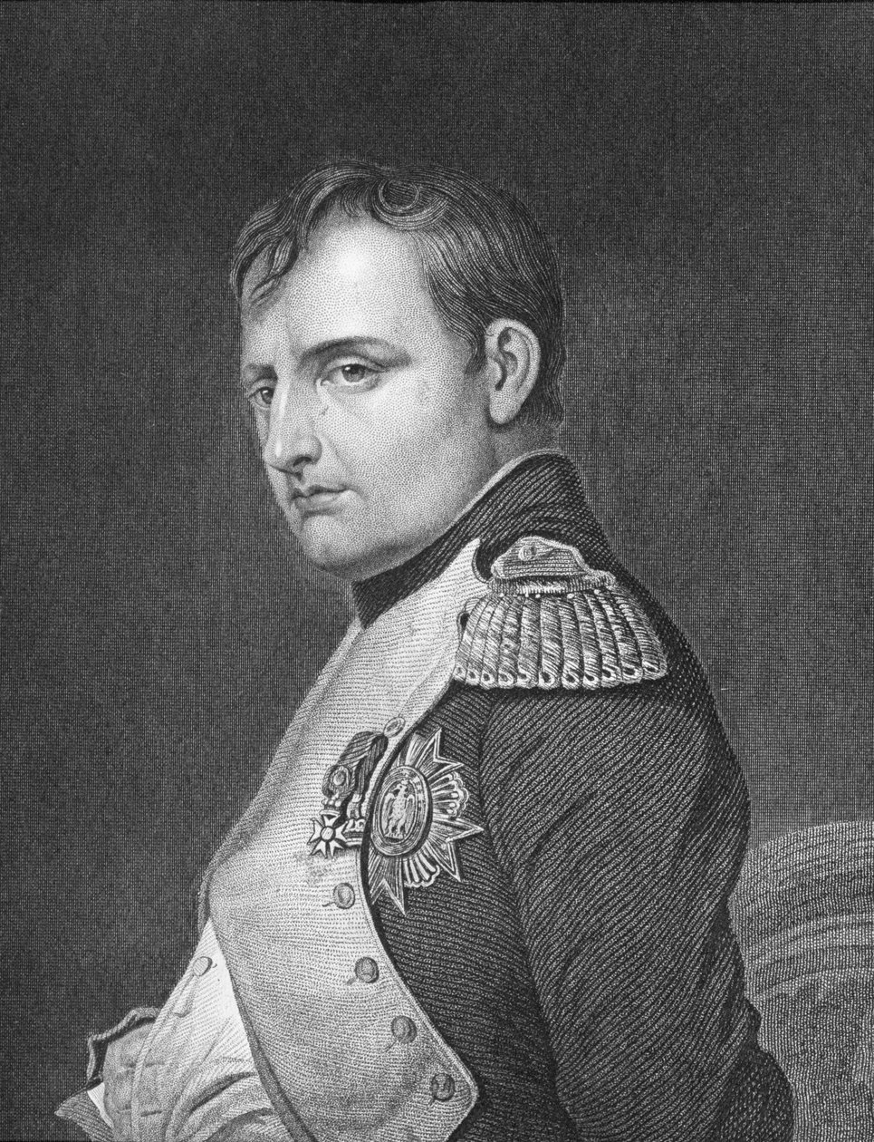 Retrato de Napoleão Bonaparte (1769-1821) de English School