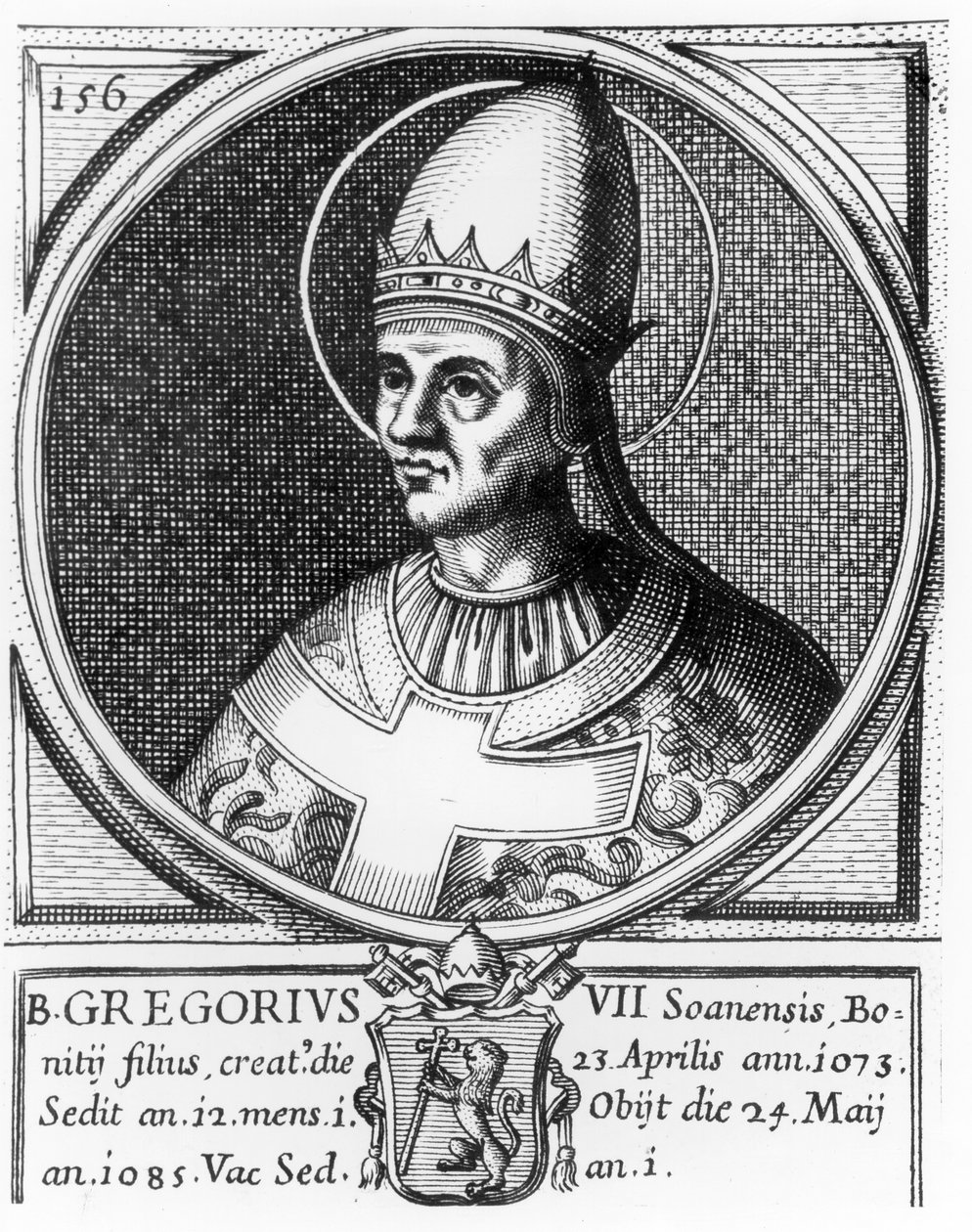 Retrato do Papa Gregório VII (b.1020) de English School