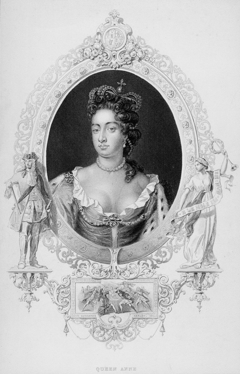 Retrato da Rainha Ana (1665-1714) de English School