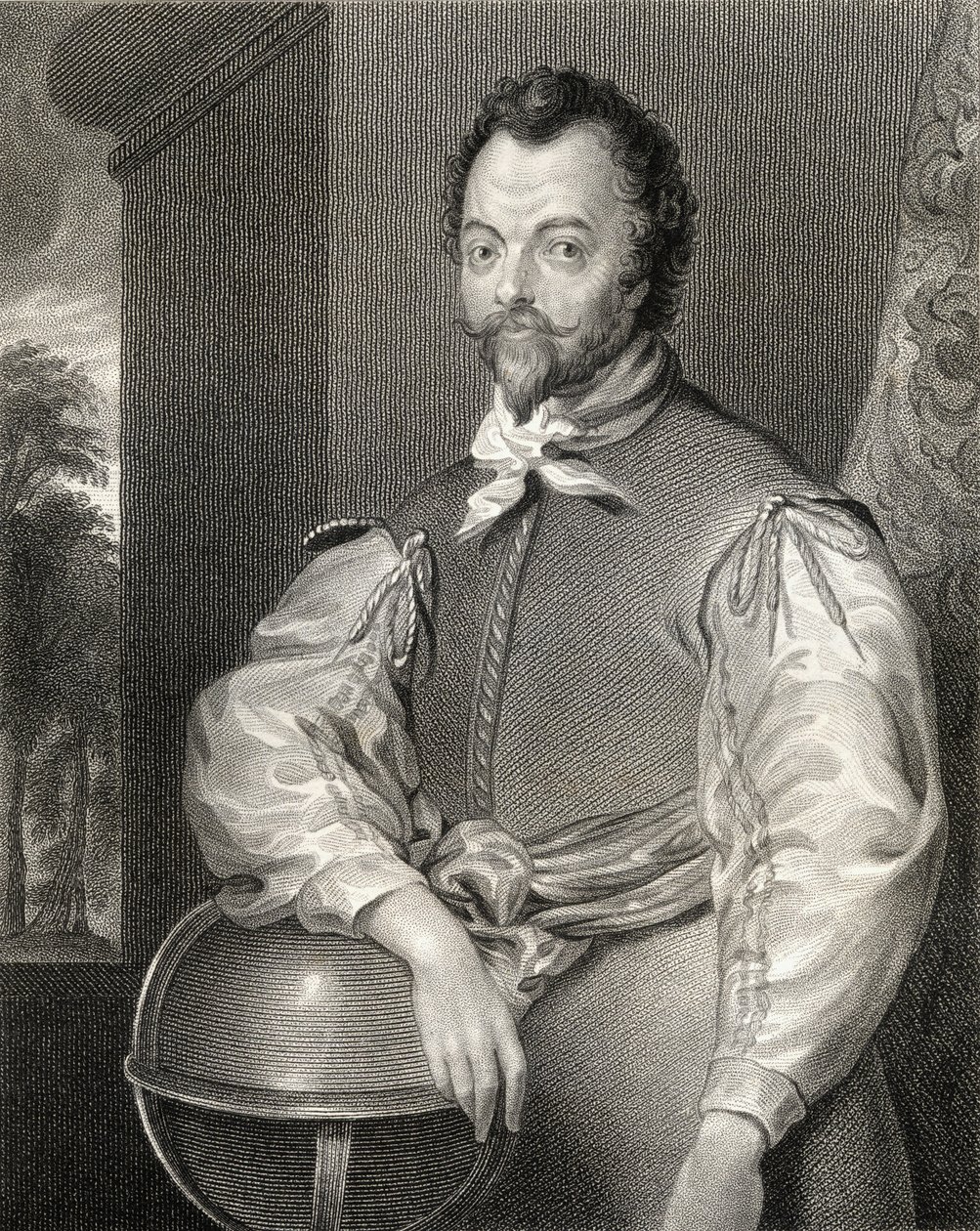 Retrato de Sir Francis Drake (154043-1596) de &39;British Retratos Lodge&39;, 1823 de English School