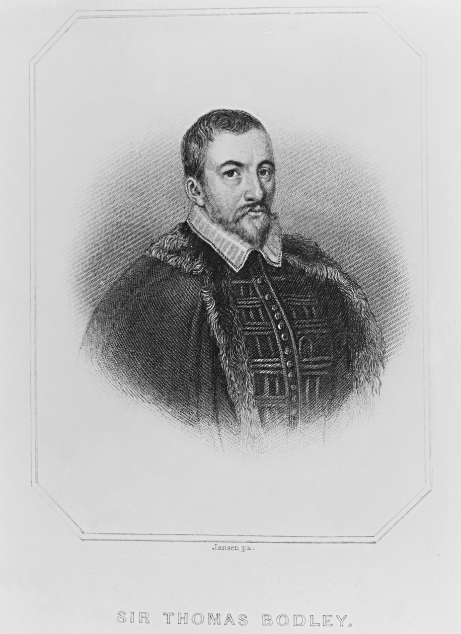 Retrato de Sir Thomas Bodley (1545-1613) de &39;British Retratos Lodge&39;, 1823 de English School