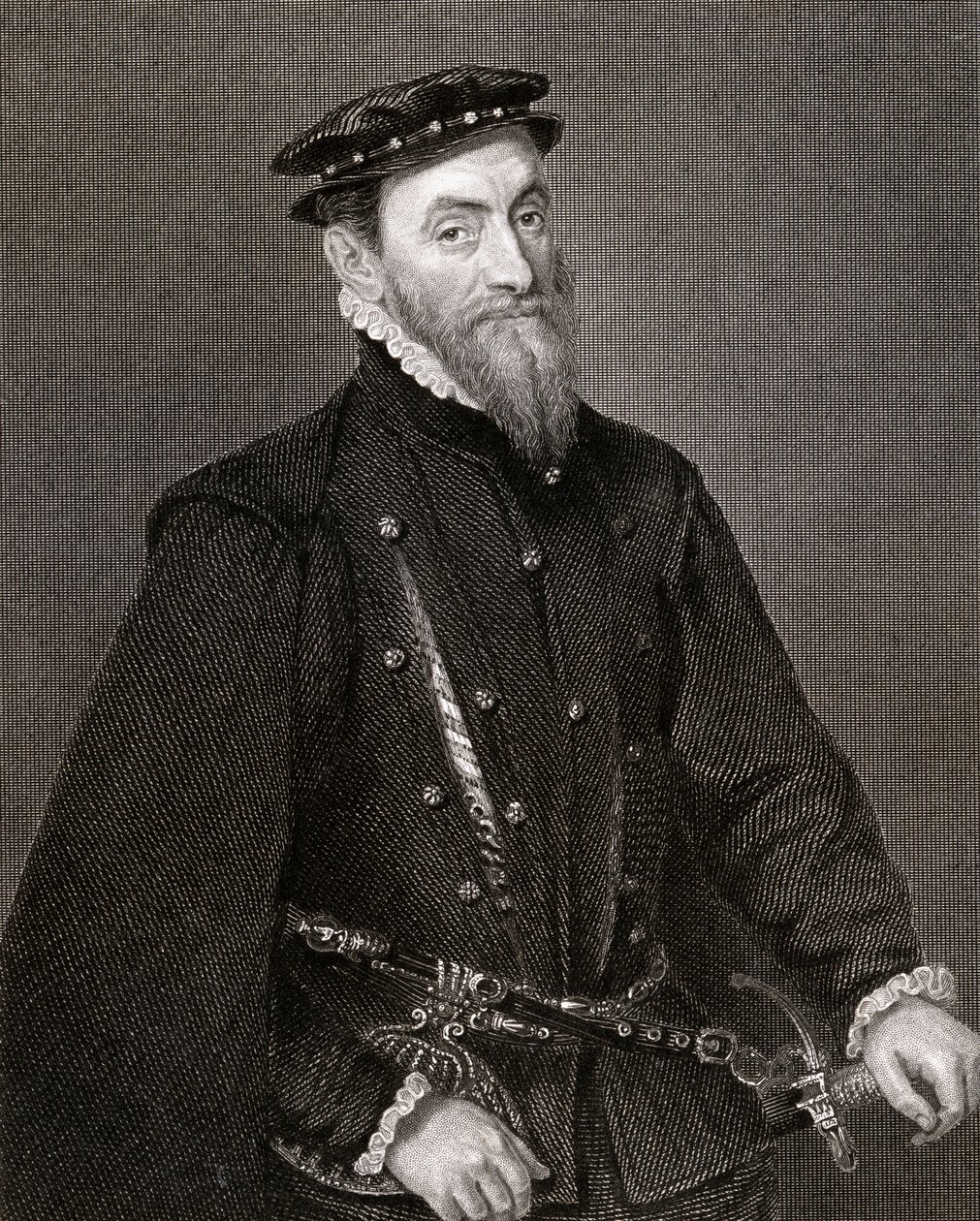 Retrato de Sir Thomas Gresham (1519-79) de &39;British Retratos Lodge&39;, 1823 de English School