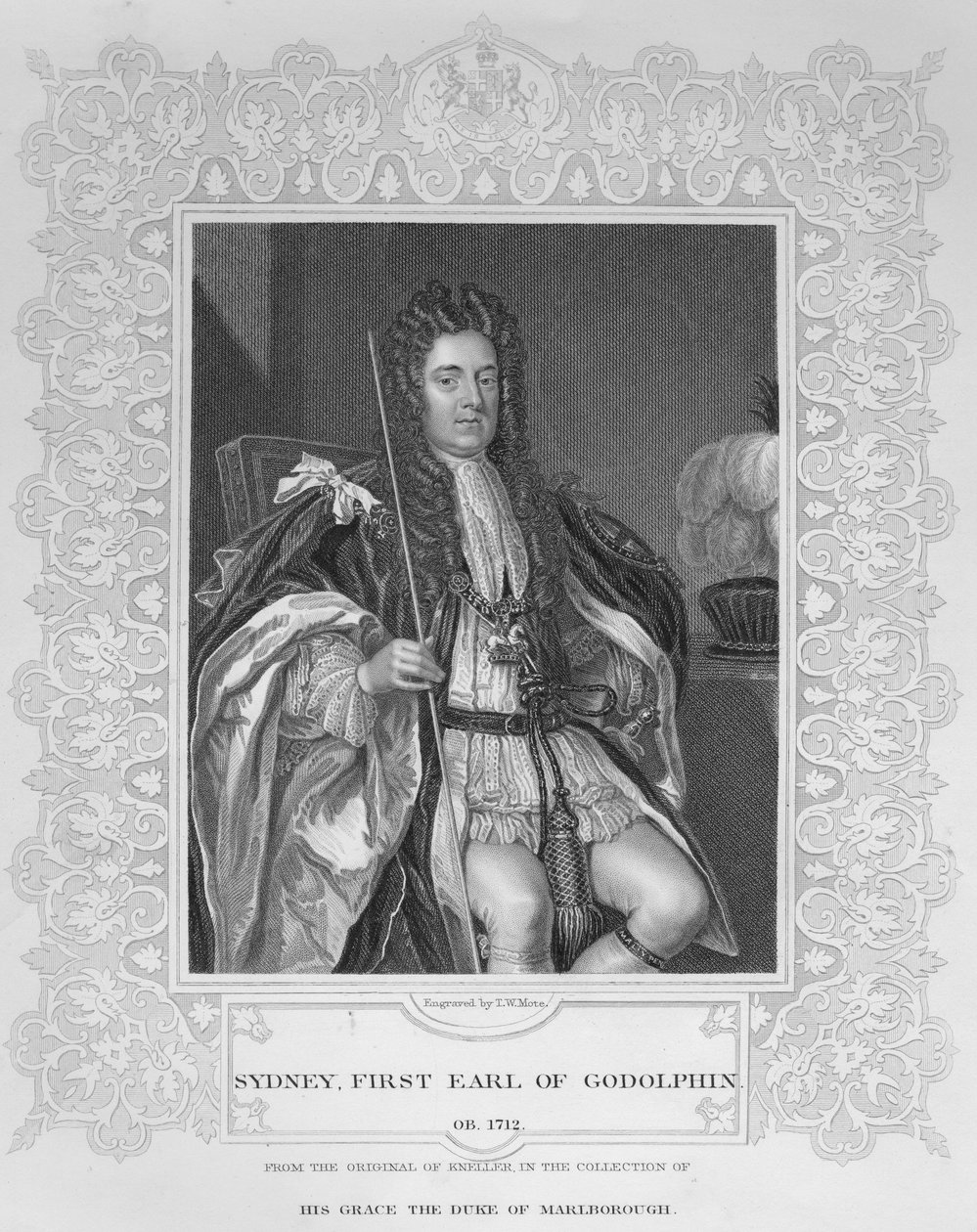 Retrato de Sydney, primeiro conde de Godolphin de English School
