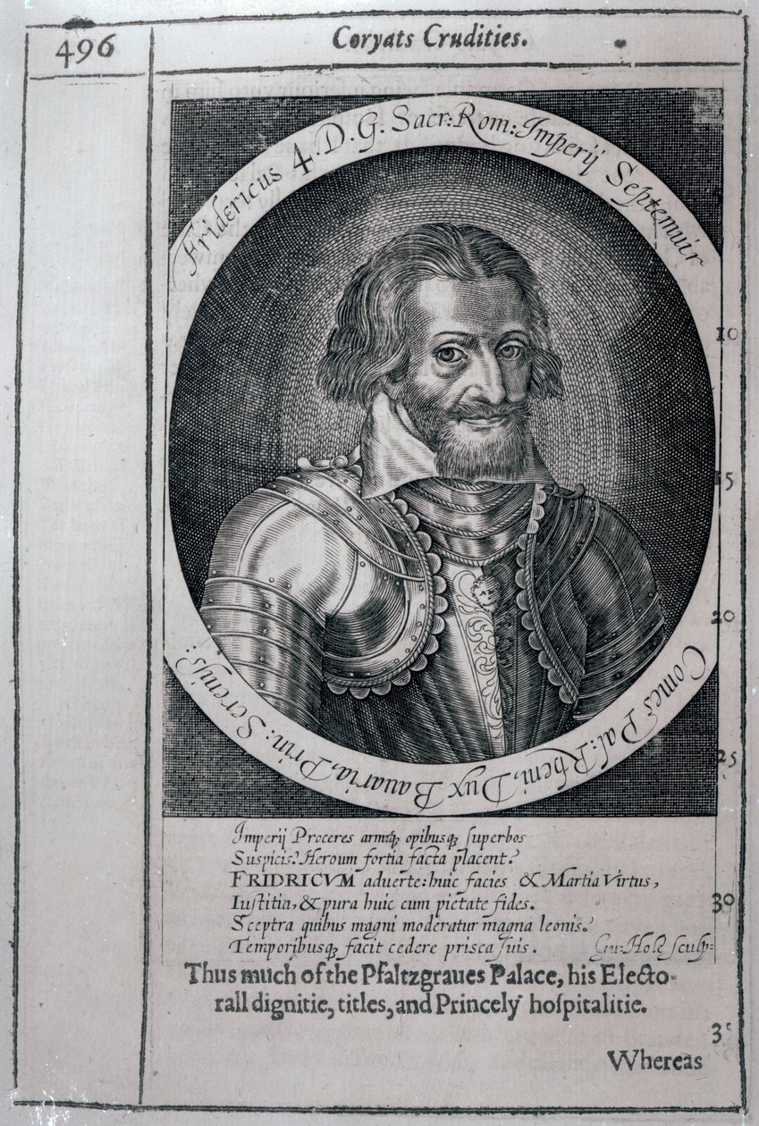 Retrato de Thomas Coryate (c.1577-1617) de "Crudities do Coryate" de English School
