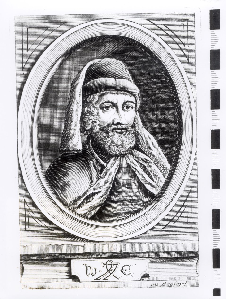 Retrato de William Caxton (c.1422-91) e sua marca de impressora de English School
