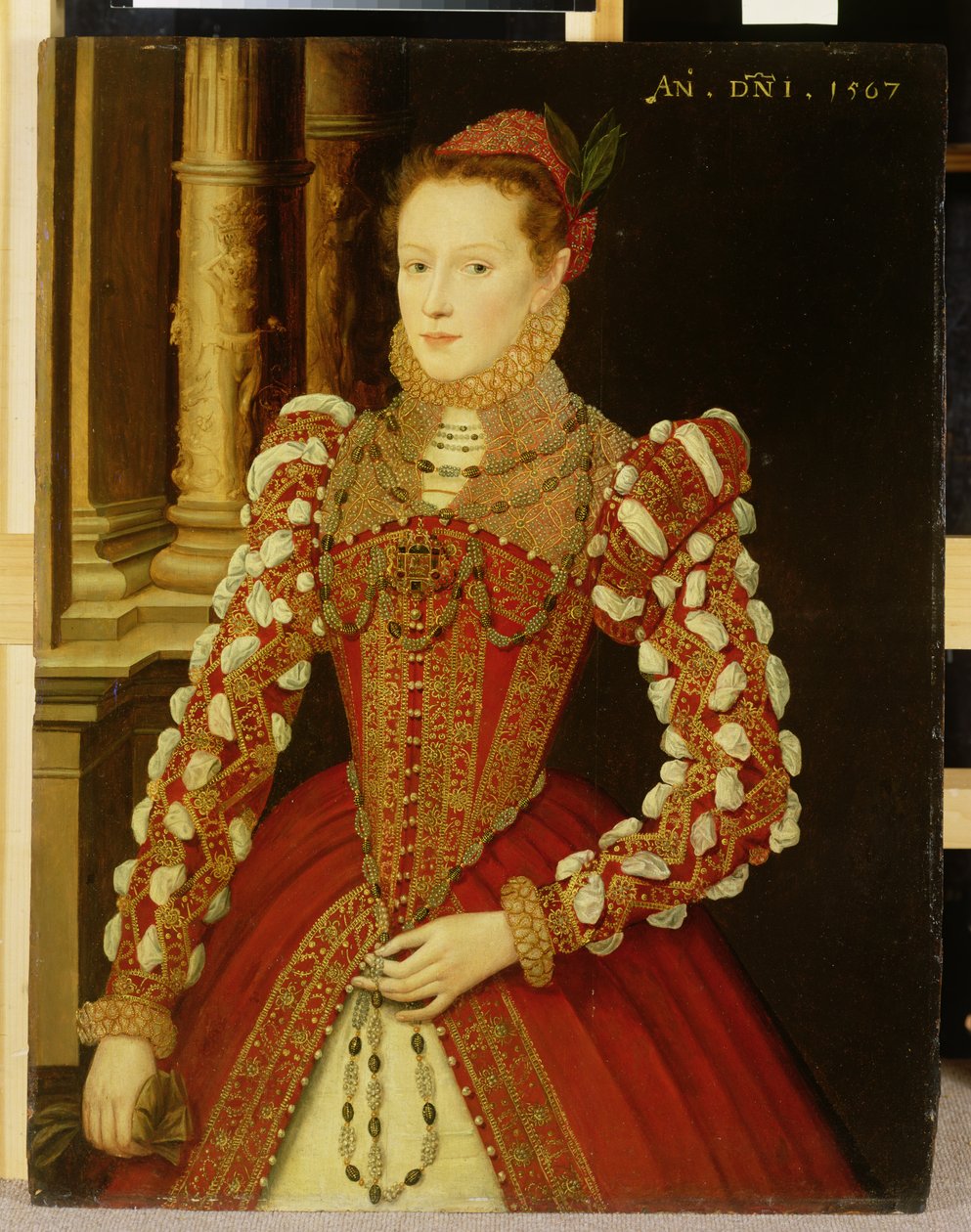 Retrato de uma mulher, 1567 de English School