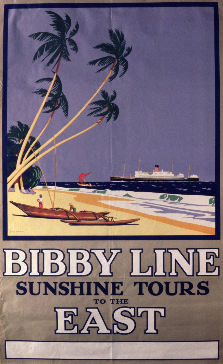 Cartaz publicitário &39;Bibby Line Sunshine Tours&39; de English School