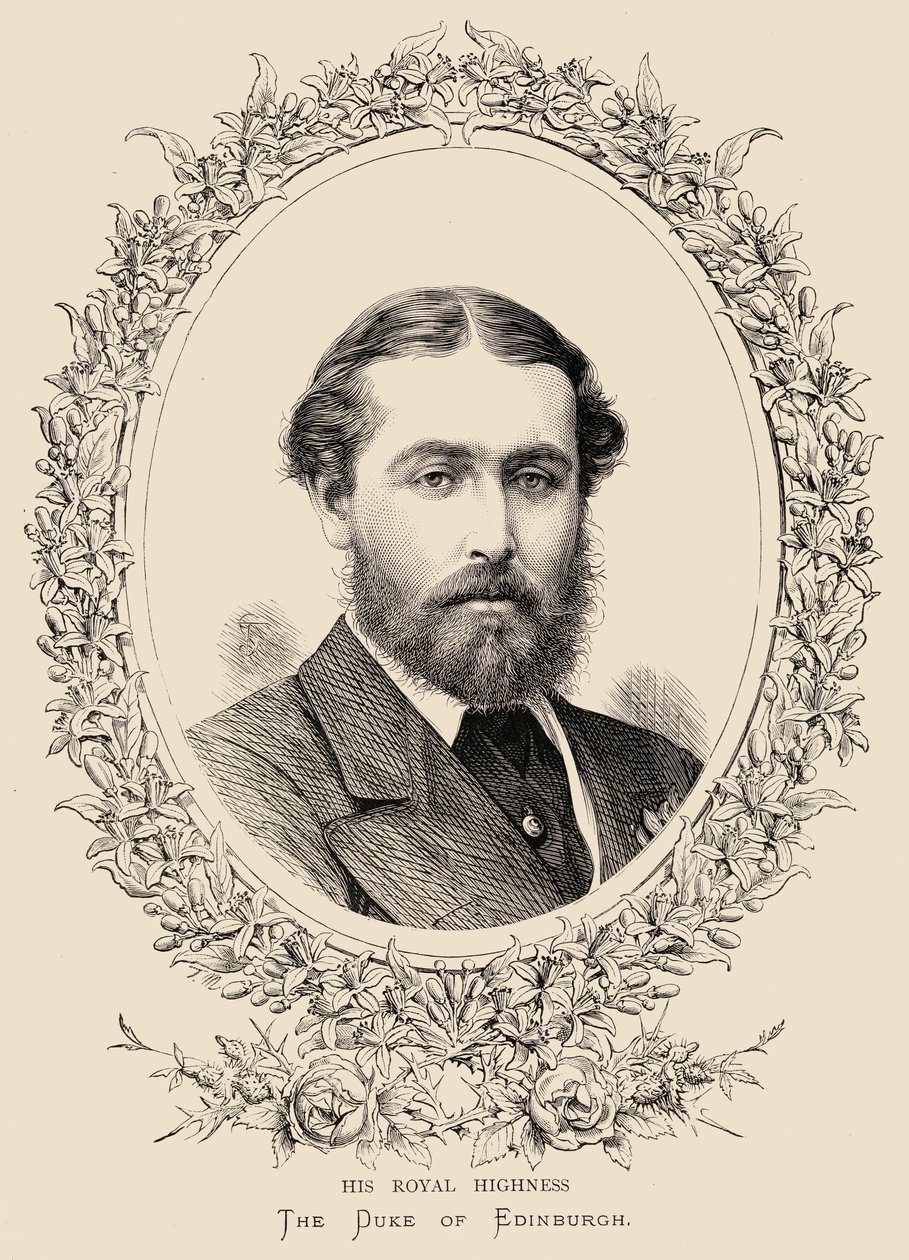 Príncipe Alfred (1844-1900) Duque de Edimburgo e Saxe-Coburg Gotha de English School
