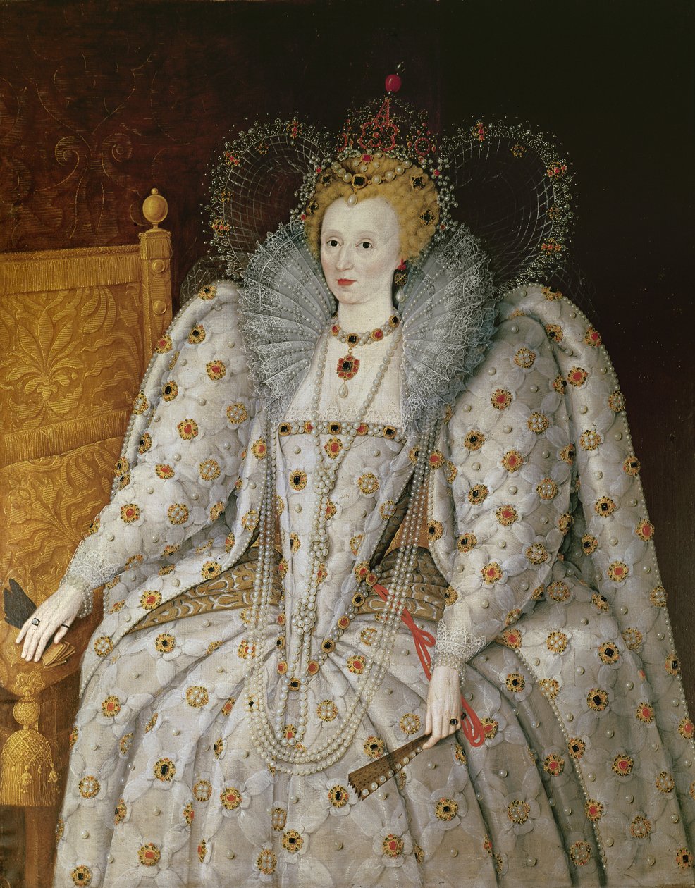 Rainha Elizabeth I da Inglaterra e da Irlanda (1533-1603) de English School