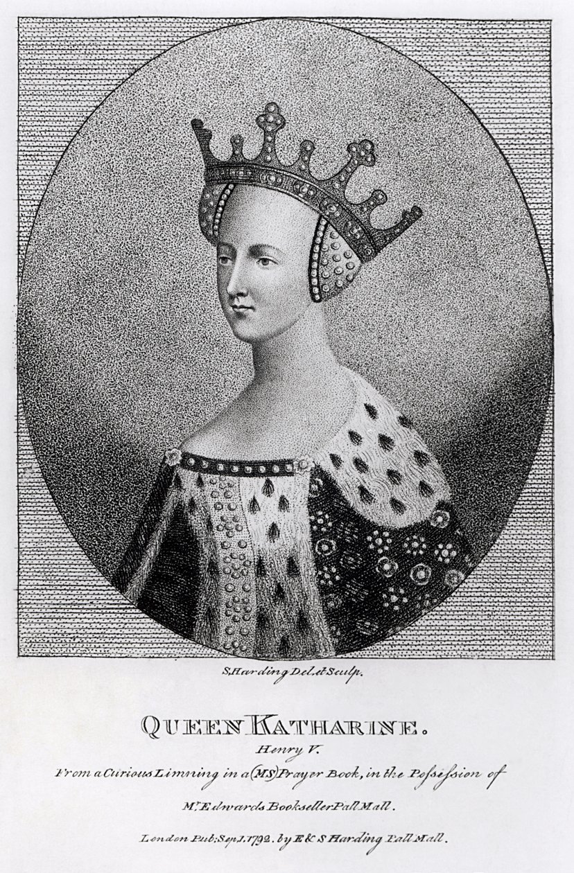 Bar Queen Katherine (1401-37). em 1792 de English School