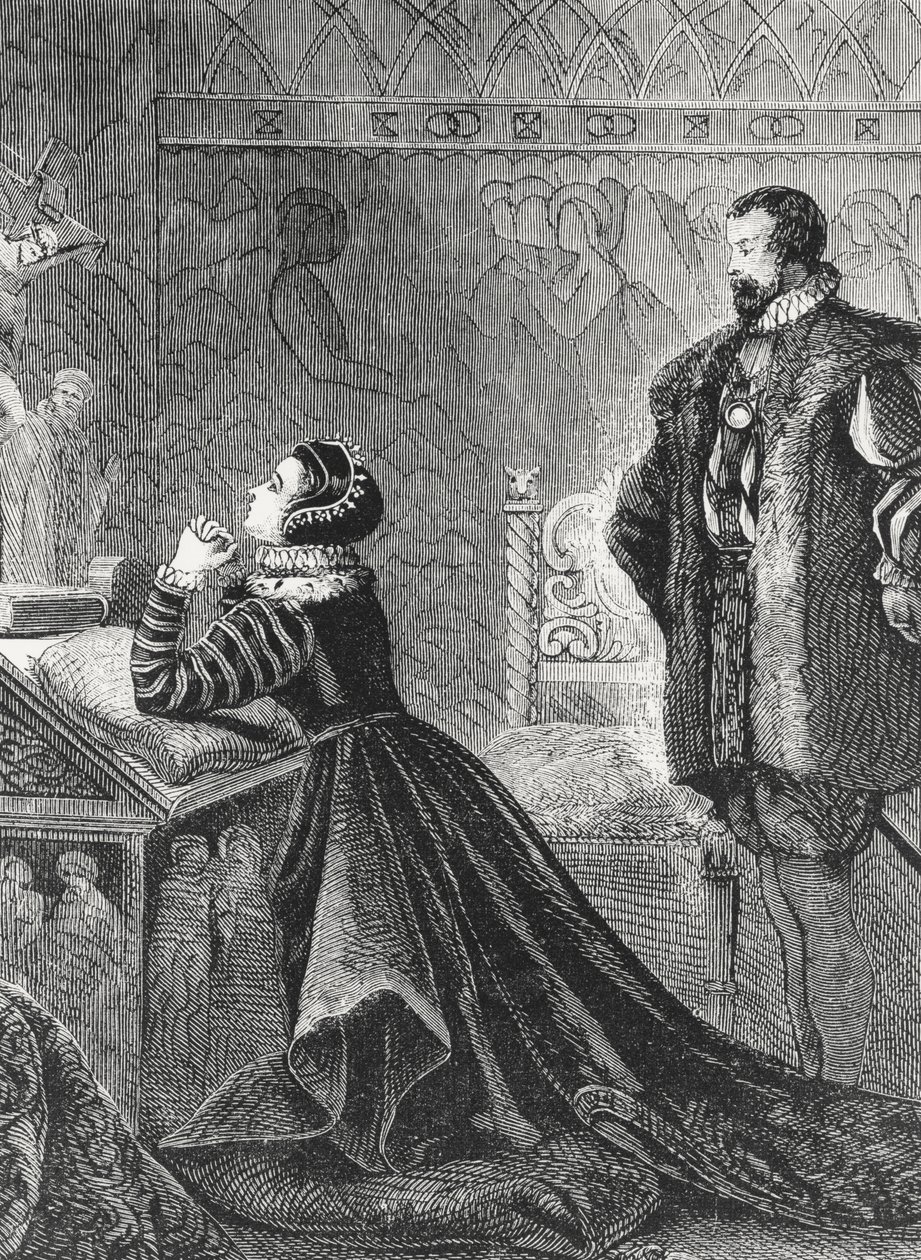 Rainha Maria em seu Oratório Privado (1542-87) de English School