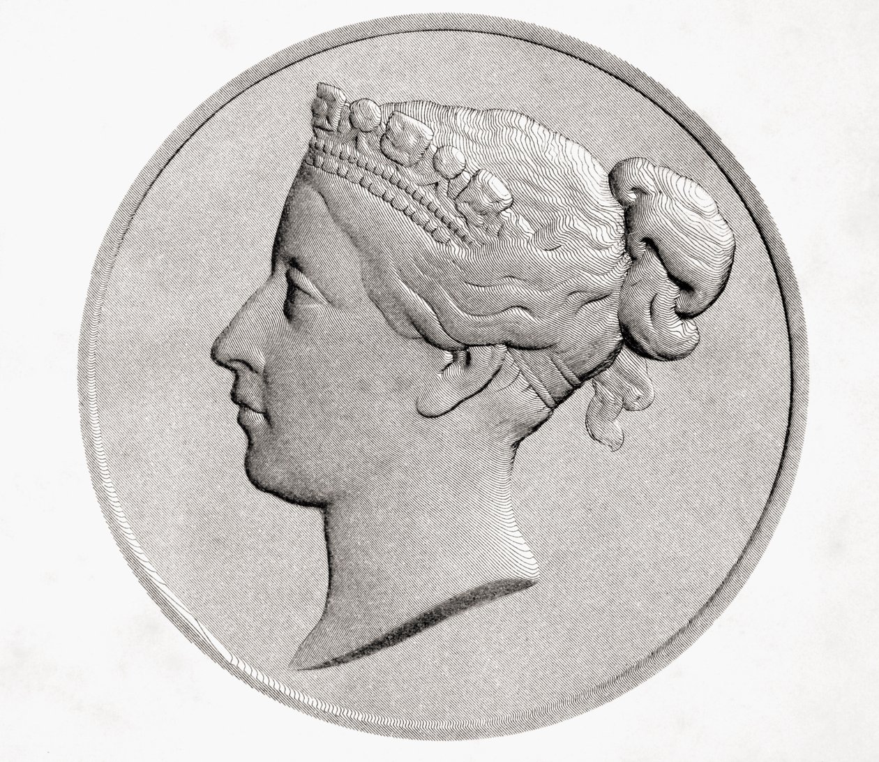 Rainha Vitória, de "Old England&39;s Worthies" de Lord Brougham e outros, publicou Londres, em 1880 de English School