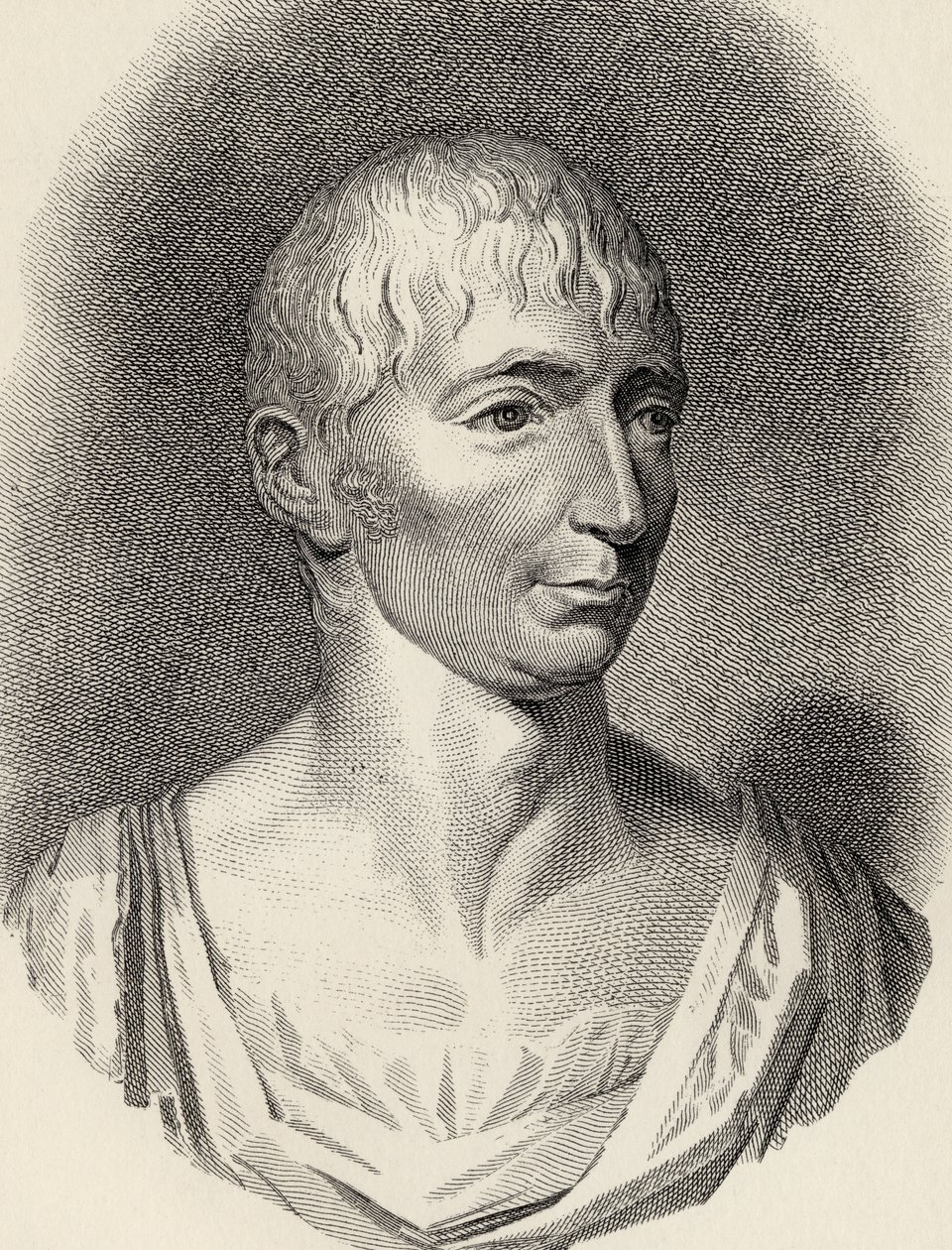 Richard Porson, depois de um busto, gravado por James Fittler (1758-1835), ilustração de "Memórias de Eminentes Etonianos", de Sir Edward Creasy publicou Londres em 1876 de English School