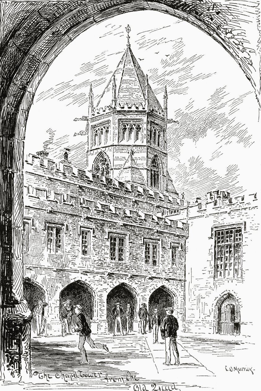 Escola de Rugby, a Torre da Capela do Old Quad, da &39;The English Illustrated Magazine&39;, 1891-92 de English School