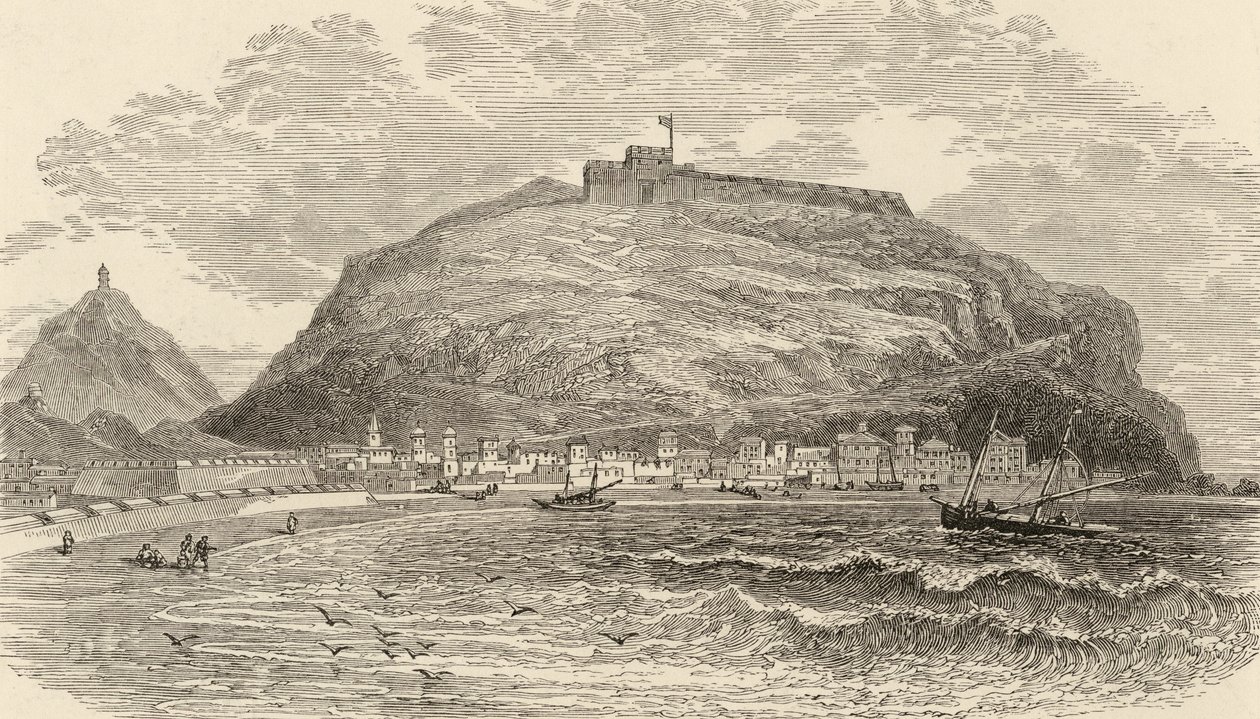 São Sebastião, Espanha, ilustração de &39;Imagens espanholas&39; do Rev. Samuel Manning de English School