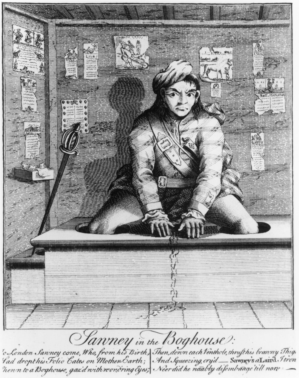 Sawney no Boghouse, 1745 de English School