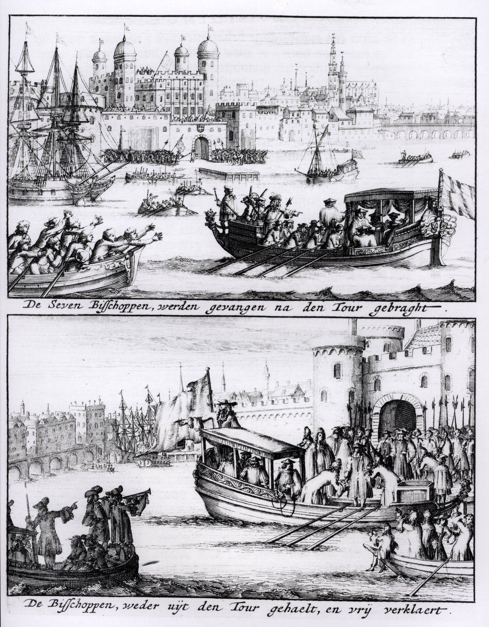 Sete bispos vão para a torre, 1688 de English School