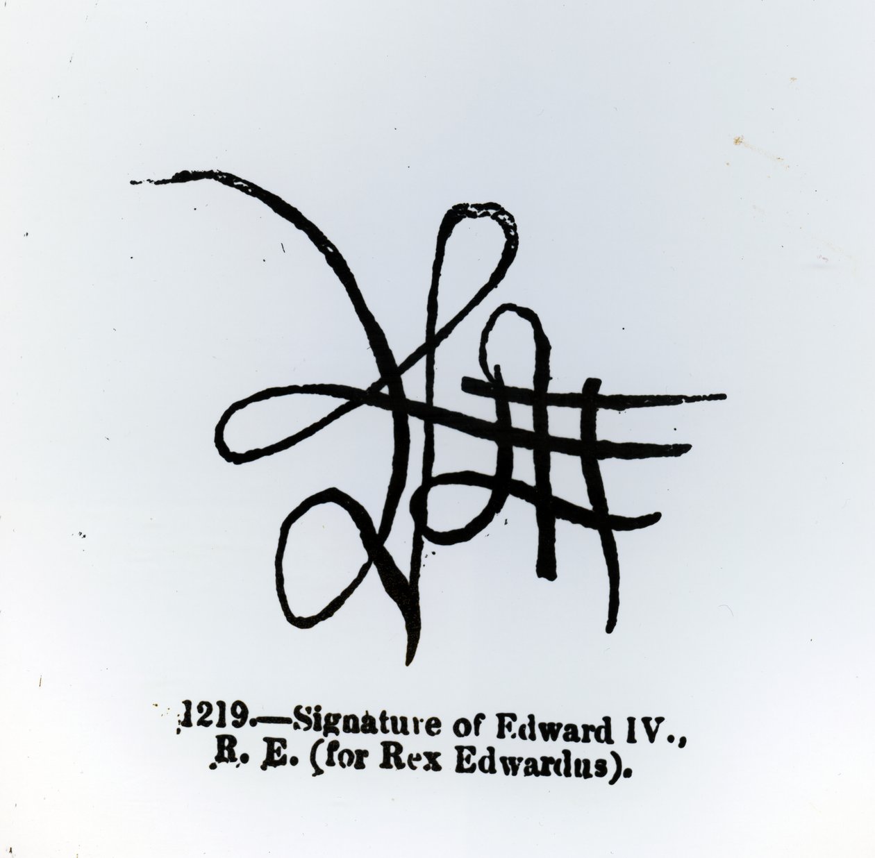 Assinatura de Eduardo IV (1442-83) de English School