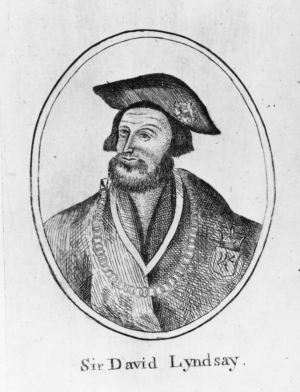 Sir David Lyndsay do Monte, 1634 de English School