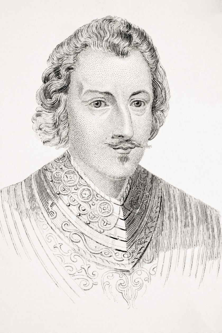Sir Philip Sidney, ilustração de "Old England&39;s Worthies" de Lord Brougham, publicado em 1880 de English School
