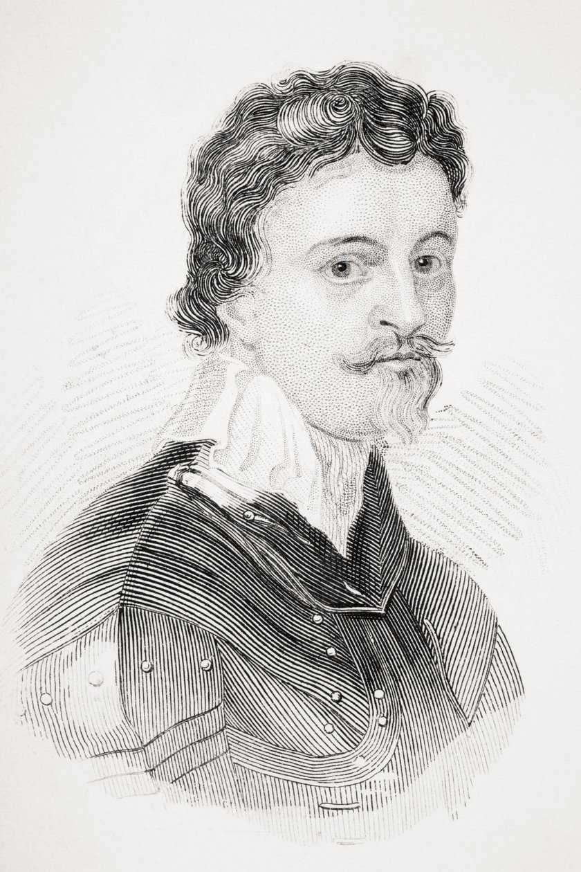 Sir Thomas Wentworth, ilustração de "Old England&39;s Worthies" de Lord Brougham, publicado em 1880 de English School