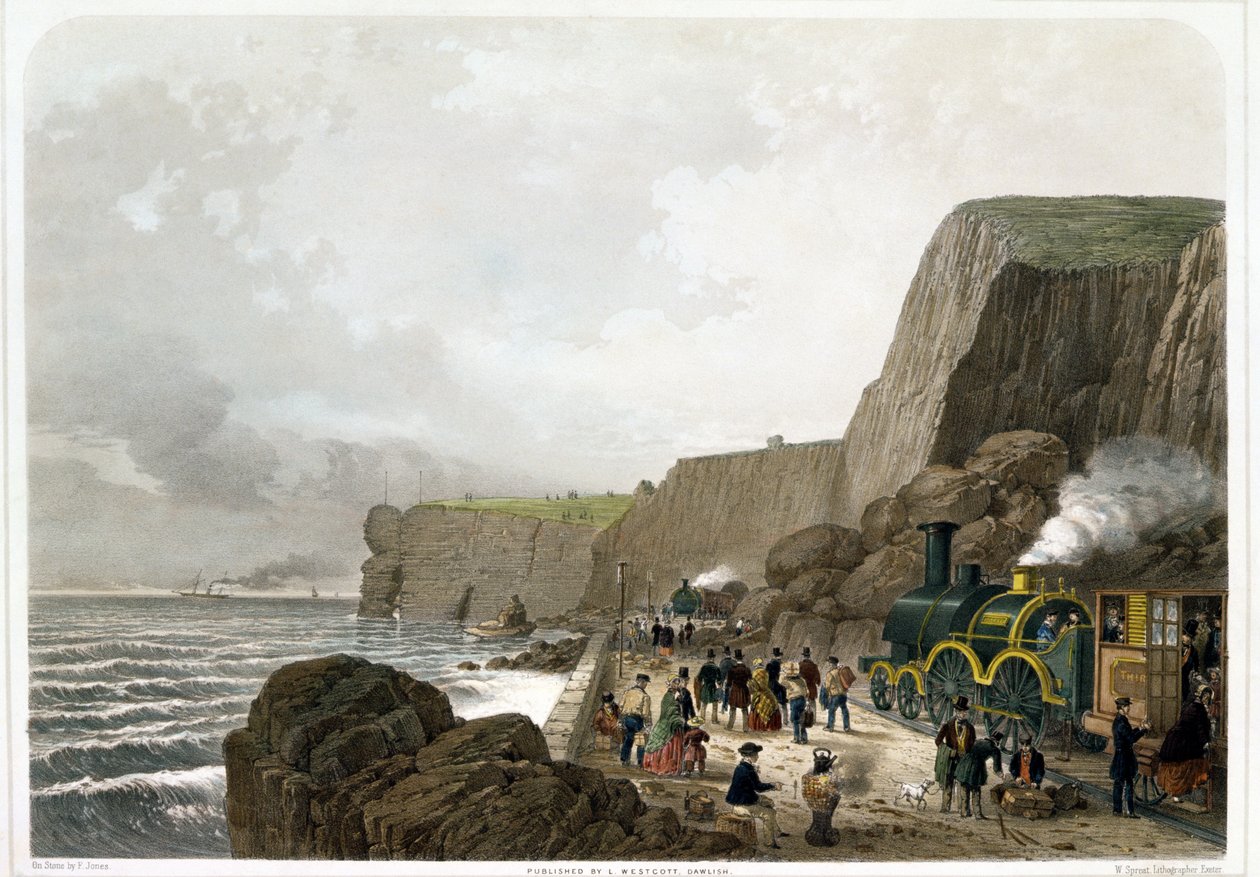 South Devon Railway: desmoronamento perto do Parson e Clerk Rock, 29 de dezembro de 1852 de English School