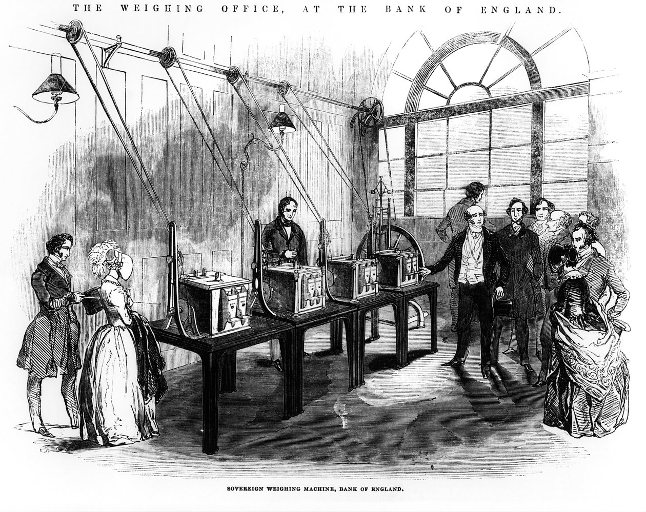 Máquina de pesagem soberana, Banco da Inglaterra de English School