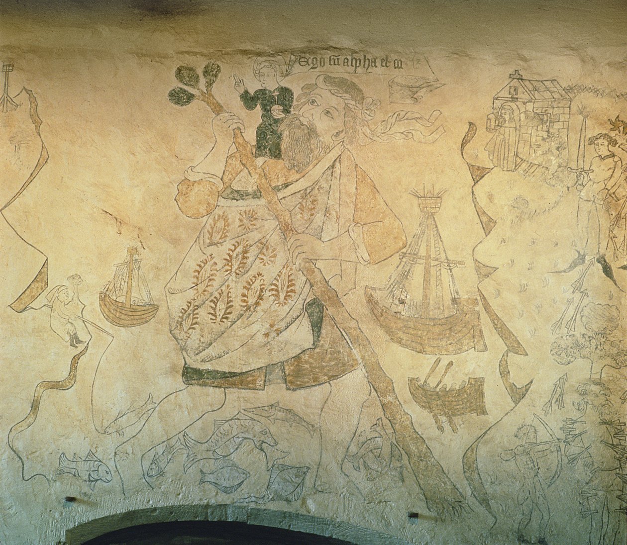 São Cristóvão, c.1440 (pintura de parede) de English School