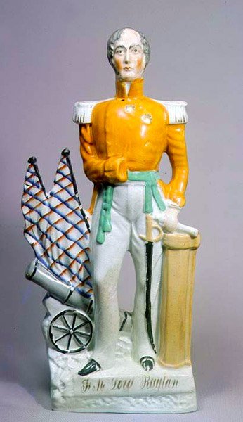 Figura de Staffordshire do senhor Raglan (cerâmica) de English School