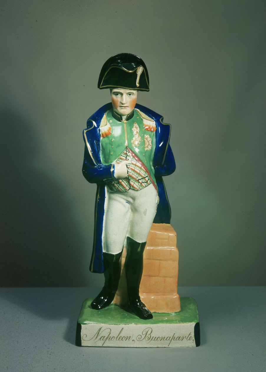 Figura de Staffordshire de Napoleão Bonaparte (cerâmica) de English School