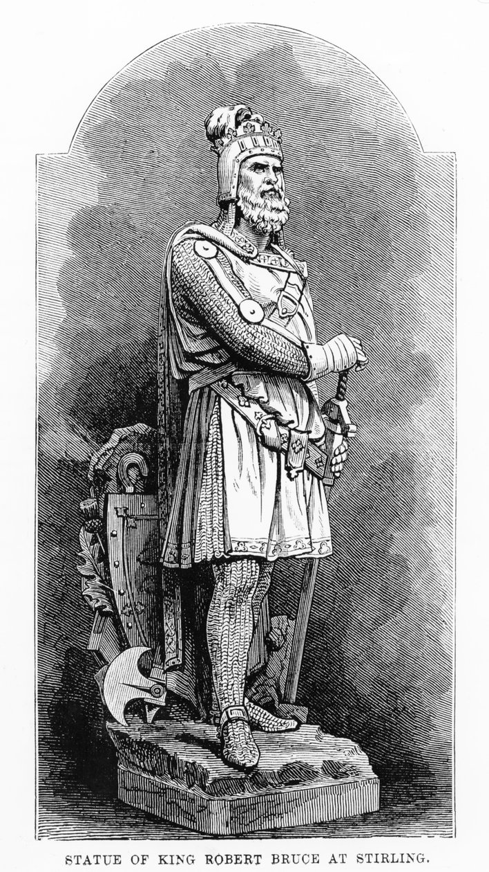 Estátua do rei Robert the Bruce (1274-1329) em Stirling de English School