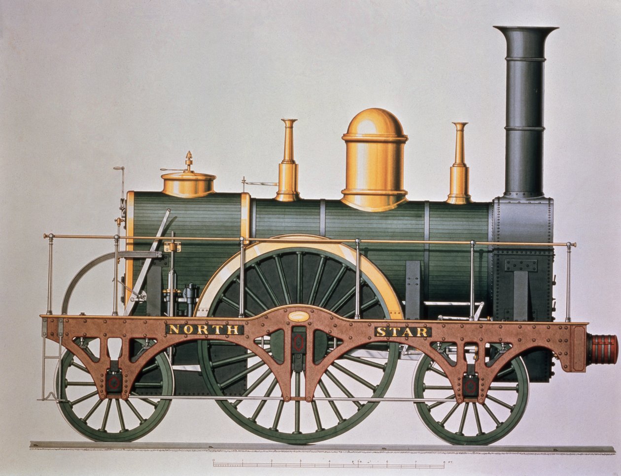 "North Star" Motor de Vapor de Stephenson, 1837 de English School