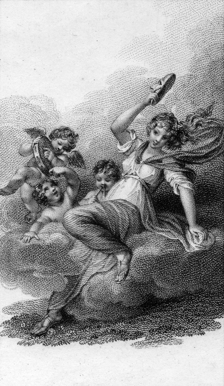Thalia, musa de comédia e poesia idílica, 1805 de English School