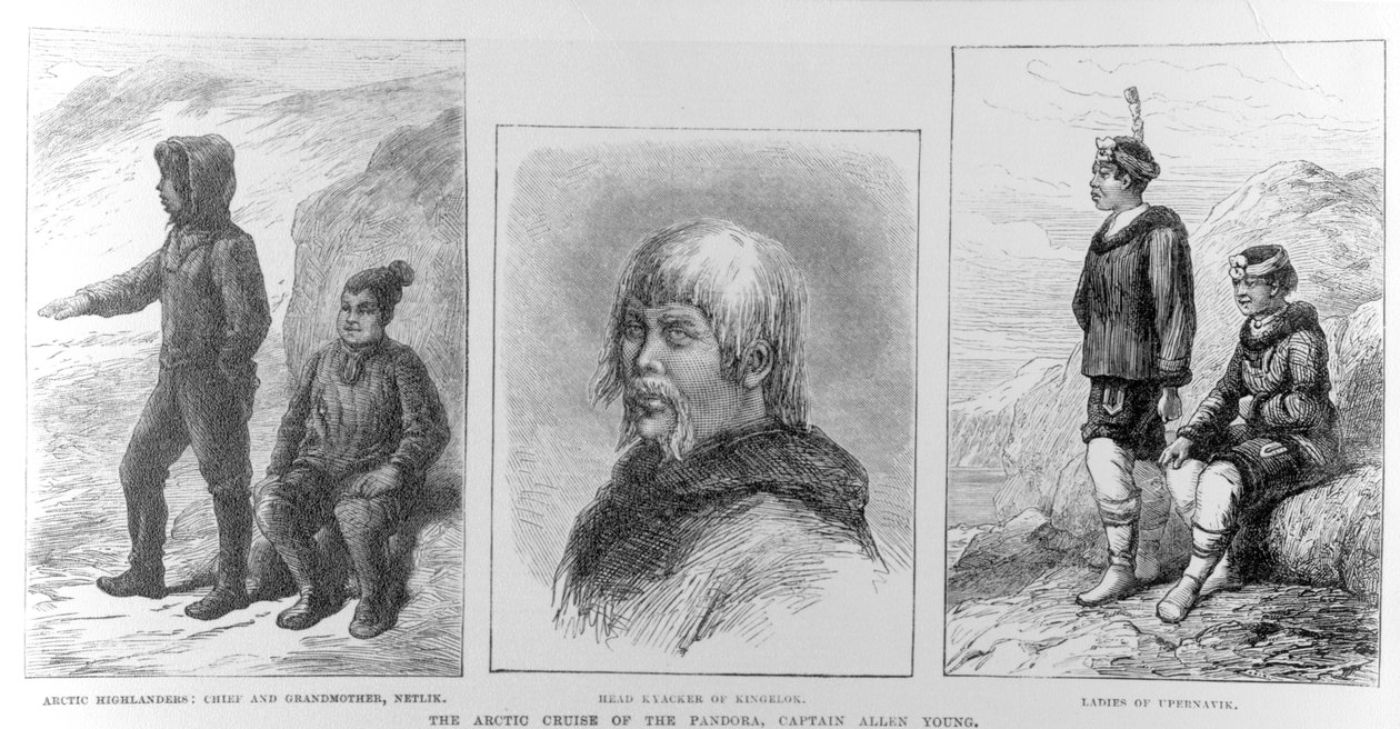 O Cruzeiro Ártico de Pandora, Capitão Allen Young, publicado em &39;The Illustrated London News&39;, 1876 de English School