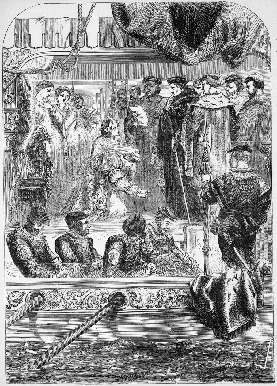 A prisão de Ana Bolena (impressão) de English School