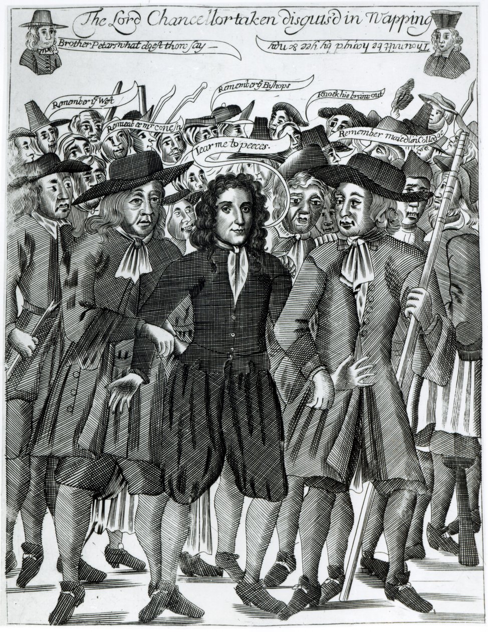 A prisão do juiz Jeffreys (1648-89) 1689 de English School