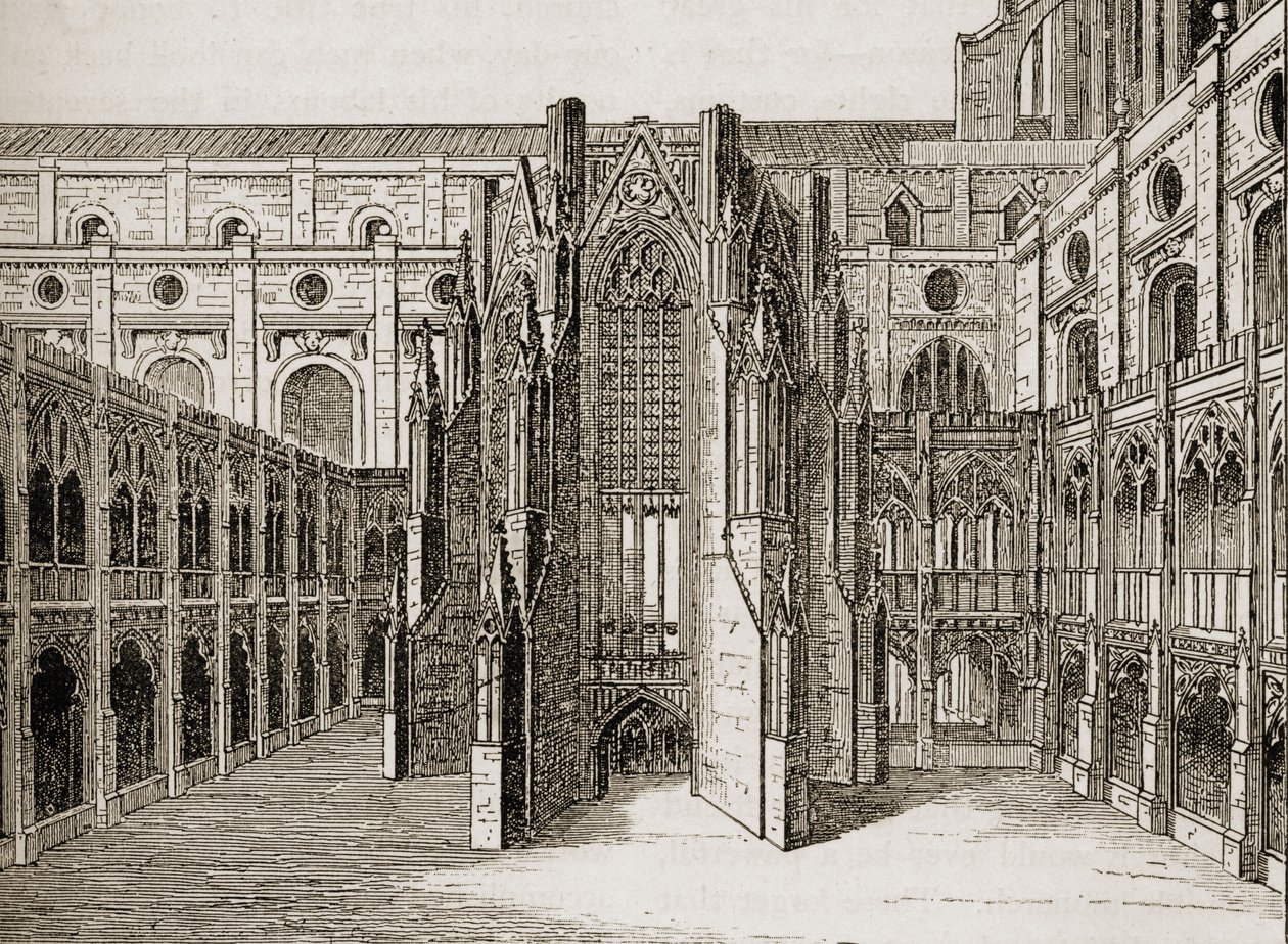 A casa do Capítulo da Velha Catedral de St. Pauls, de English School
