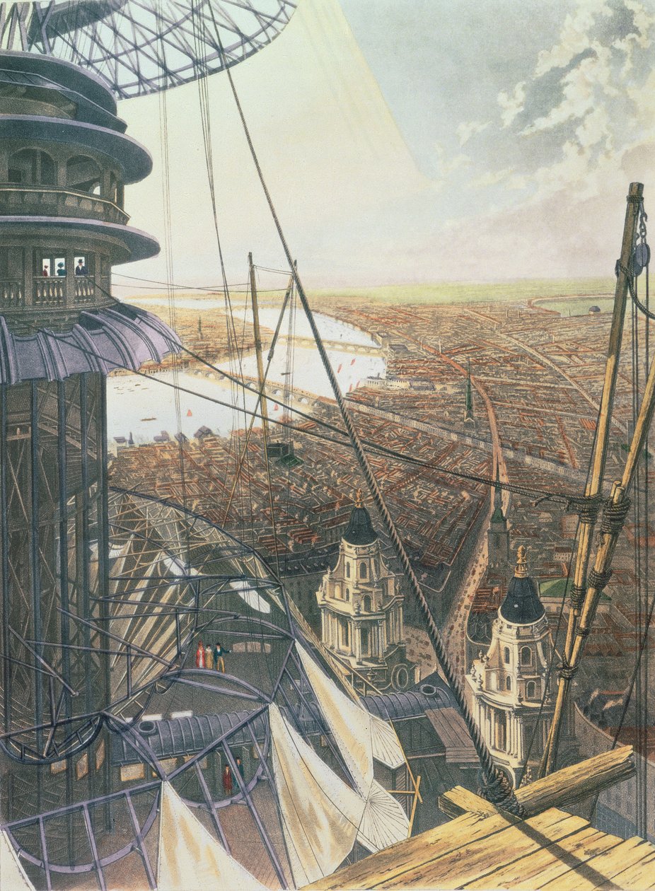 O Coliseu, o panorama de Londres visto de uma plataforma de pintores, publicado em 1829 de English School