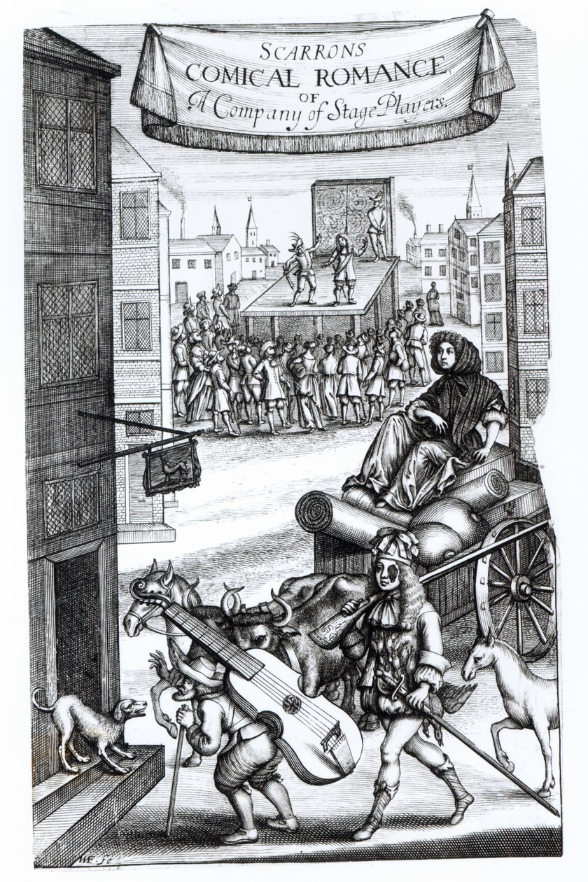 &39;The Comical Romance&39; de Paul Scarron (1610-1660) de English School