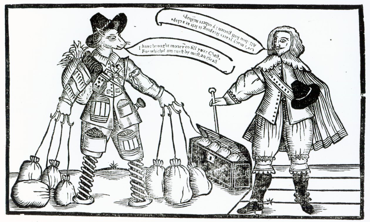 "A queixa de M, Tenter-hooke, o projetor, e Sir Thomas Dodger, o Patente", publicado em 1641 de English School