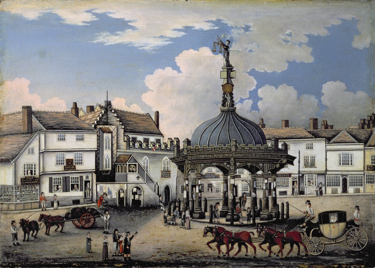 The Cornhill, Ipswich, c.1800 (diretoria) de English School
