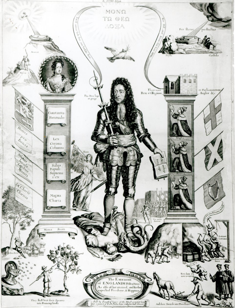 O emblema da Inglaterra, outubro de 1690 de English School