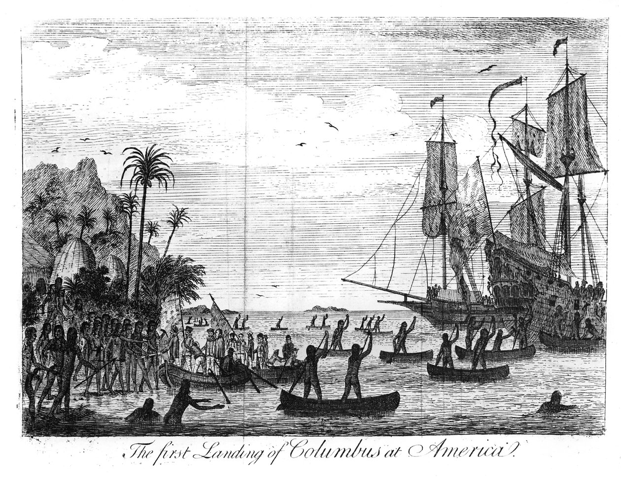 O primeiro desembarque de Colombo na América de English School