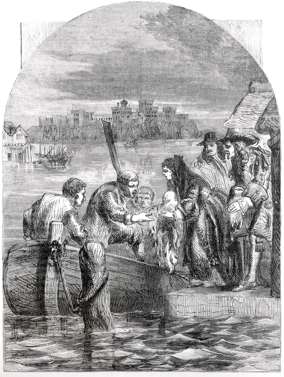 A Voo da Rainha de James II, dezembro de 1688 de English School